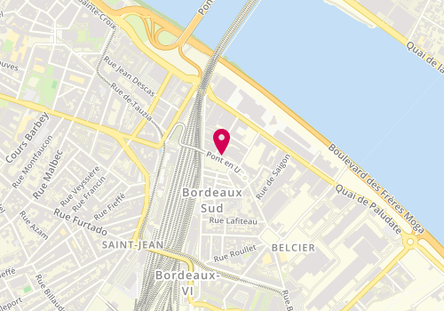Plan de Pôle emploi de Bordeaux - Saint Jean, 4 Rue Bac Ninh, 33800 Bordeaux